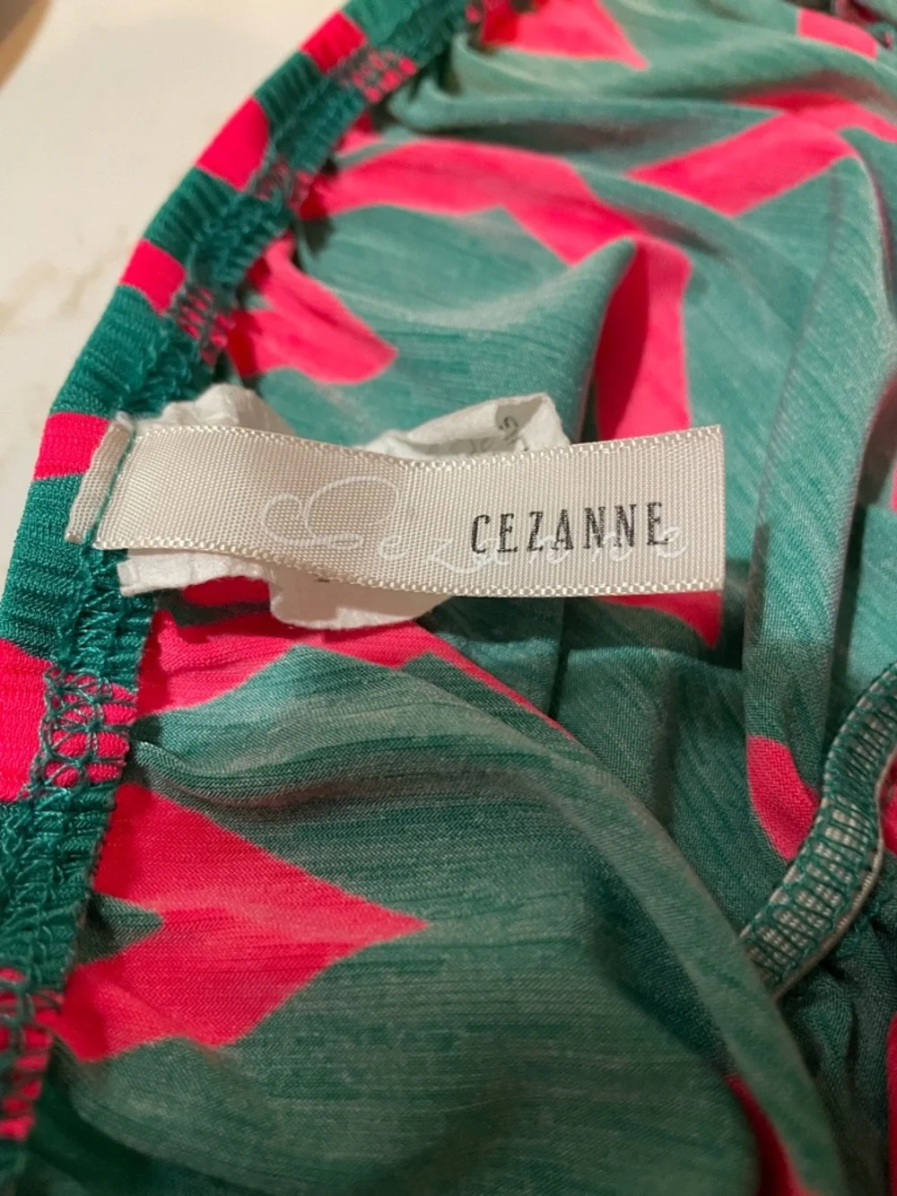 Cezanne Neon Green and Pink Strapless Patterned Maxi Dress (0022) - Picture 3 of 3